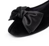 Portable Heeled Slippers with Storage Bag for Entrance and Class 4cm Heel to [MOON ROOM] Graduations, Ceremonies, Visits, (M (up approx. 23.5cm),