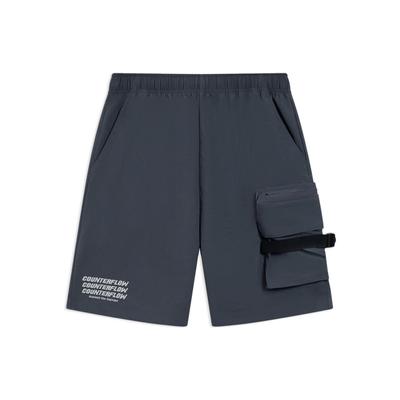 Li Ning Sports Lifestyle Series Loose Solid Color Cargo Shorts Men Shorts Gray AKSSA37-2