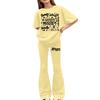 Girls Casual Short Sleeve Printed Outfit Set for Daily Summer Wear