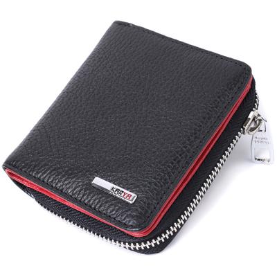 Small Women's Wallet with Coin Purse KARYA Wallet 22817 Made of Genuine Leather Black