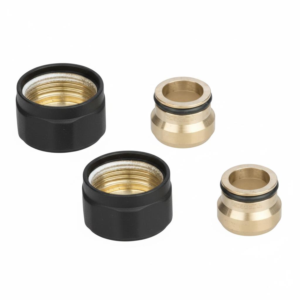 Copper CU Radiator Compression Fitting 15 Mm X M22 Black Luxrad 2 Pieces
