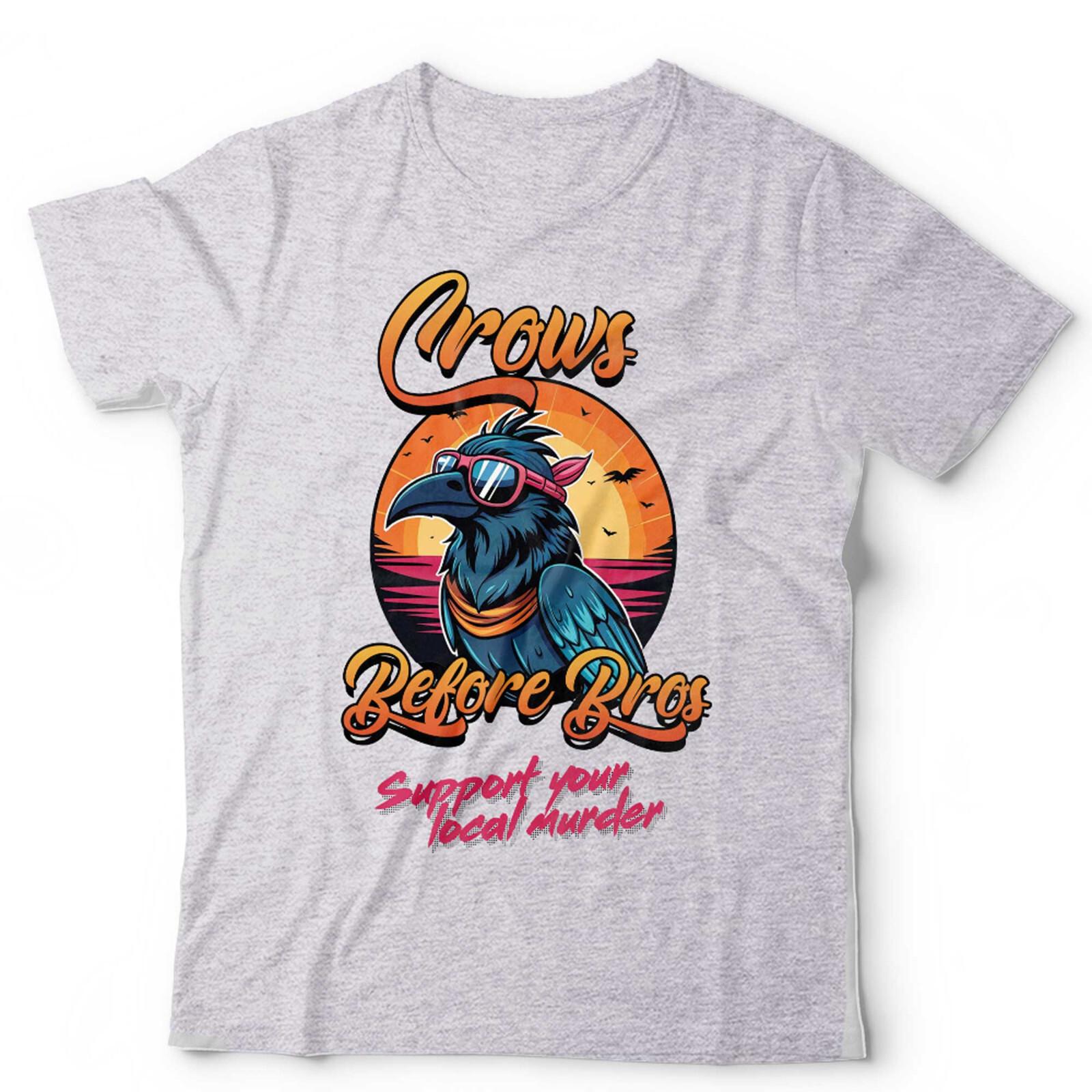 Colour Crows Before Bros Support Your Local Murder Tshirt Unisex and Kids 3XL