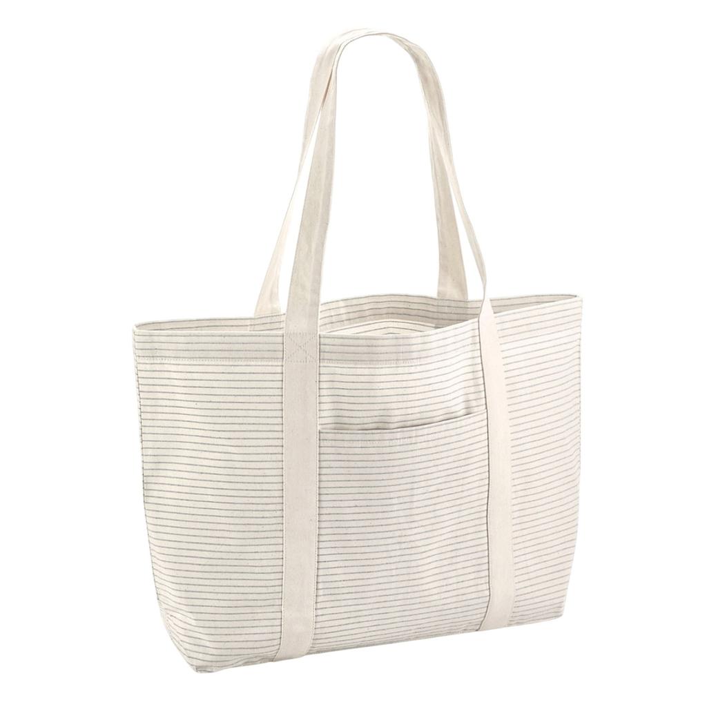 Westford Mill Striped Organic Cotton Shopper