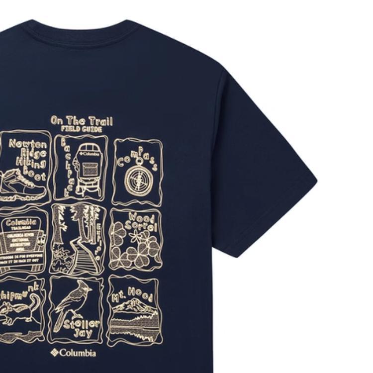 Columbia SS25 T Shirt Men's Navy Blue AE9108-464