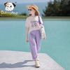 CHANZUIGOU Girls' Printed Short-Sleeve T-Shirt & Pants Sport Set
