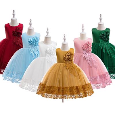 Mädchen Prinzessin Tüll Abendkleid - Blumenmädchen Hochzeits- & Auftrittskleid