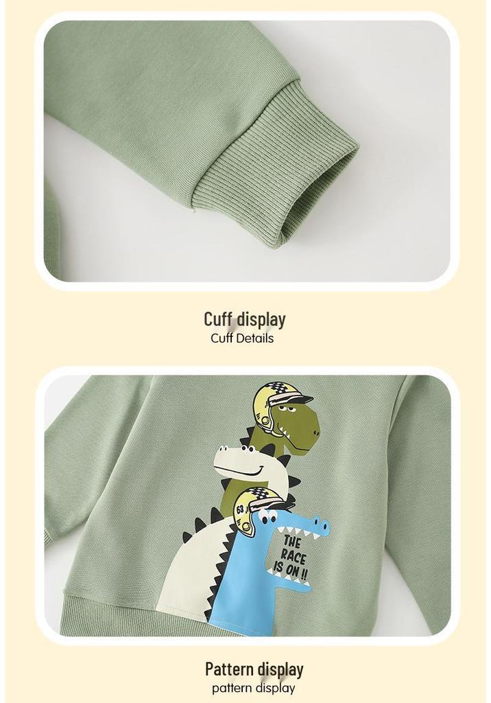 Casual Cartoon Animal Long-Sleeve Hoodie for Toddlers & Kids - Autumn/Winter Fashion 2026