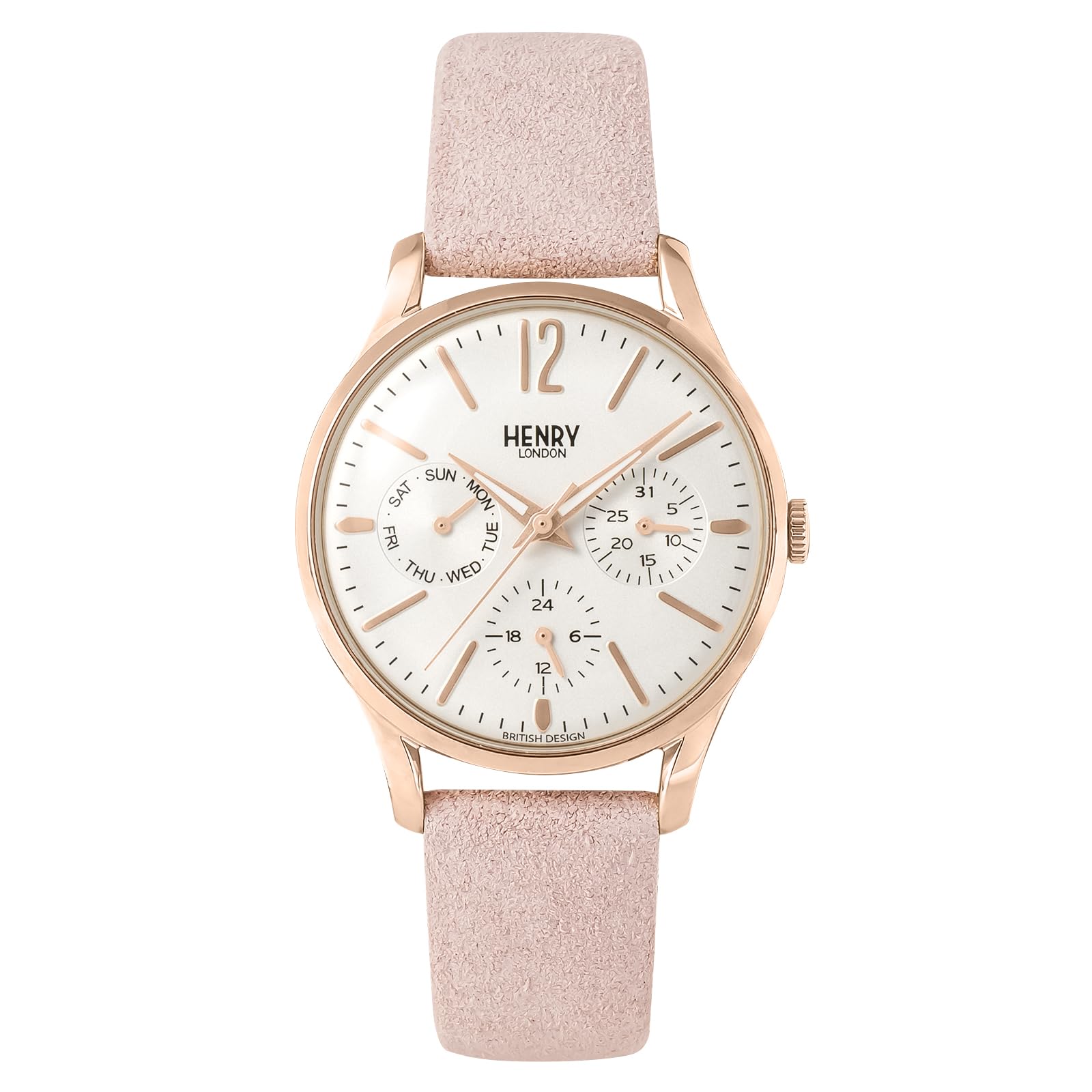 

HENRY LONDON Pimlico Quartz 3 ATM Water White Stainless Steel Watch, Unisex, HL34-MS-0444-PK, Movement, Resistant, Plastic, Dial, [Used] білий