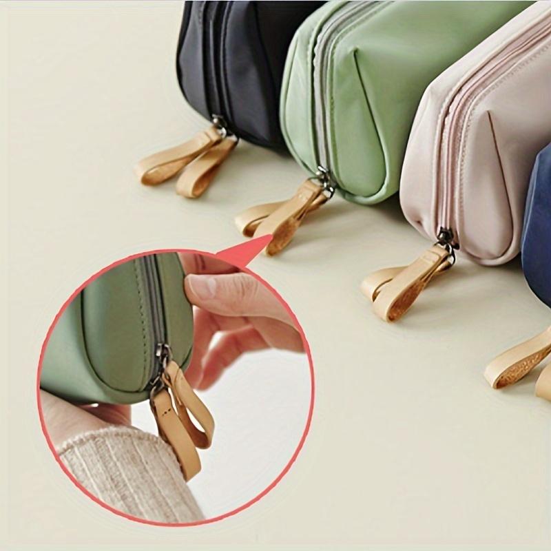 Small Solid Color Portable - Travel Cosmetic Pouch,Storage Organizer for Daily Use for Women Suitable for Travel