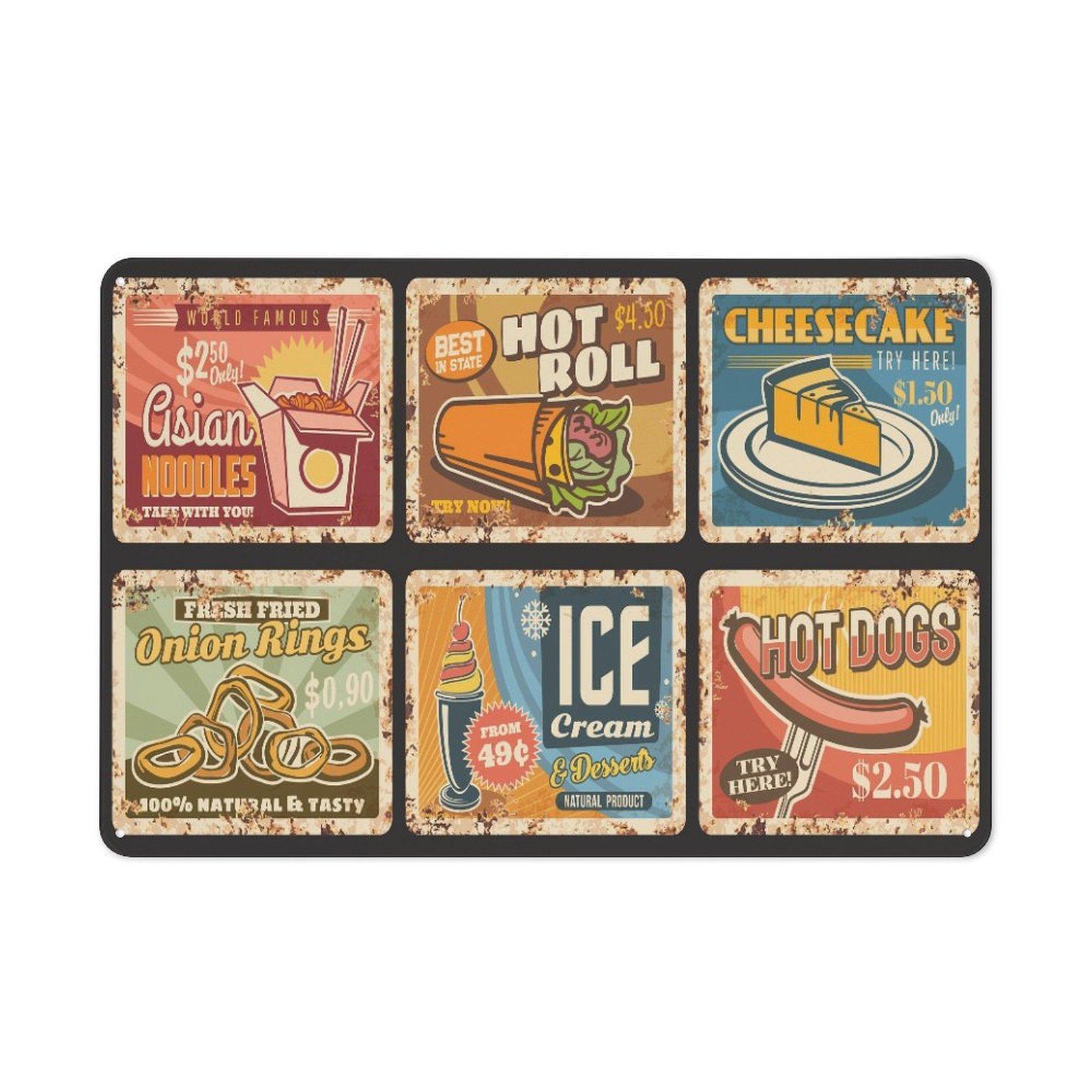 

One Pack Horizontal Metal Tin Sign Wall Art 2030cm 3040cm Vintage Retro Style Home Bar Garage Cafe Kitchen Decorative Poster 20*30CM