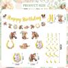 Horse Themed Birthday Party Decorations - NOVBAUB 21PCS Cowgirl Happy Birthday Party Decorations Banner Hanging Swirls Western Cowgirl Hat Boots
