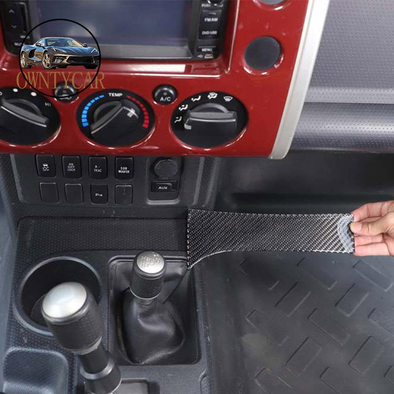 For Toyota FJ Cruiser 2007- Soft Carbon Fiber Car Central Control Panel Stickers Car Interior Accessories
