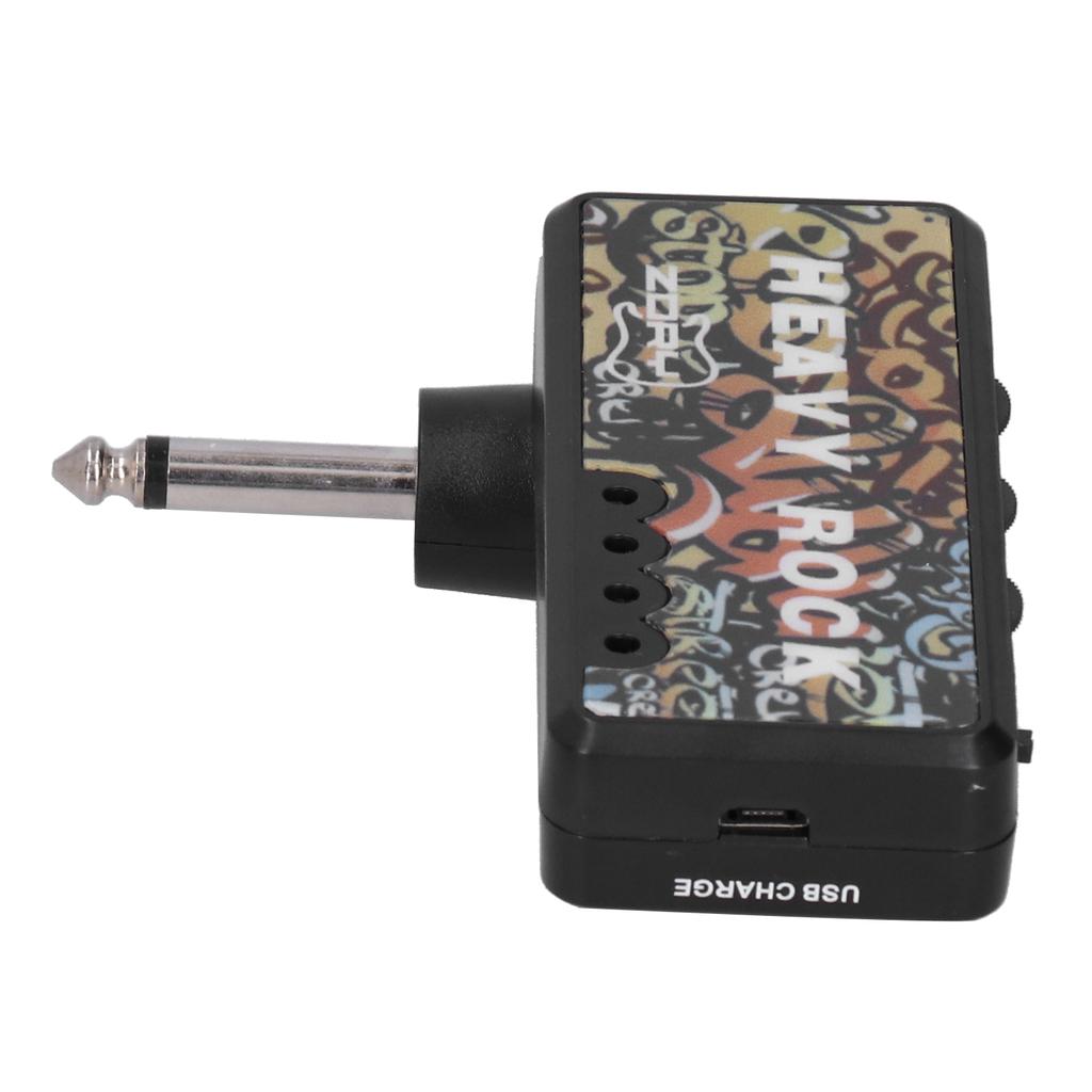 Elektrická kytara Baskytara Sluchátkový zesilovač s audio kabelem Adaptér USB nabíjení Kytarové příslušenství