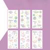 6PCS/set Kids Space Themed Temporary Tattoos Fantasy Planet Designs Fun Preschool Party Favors Stickers