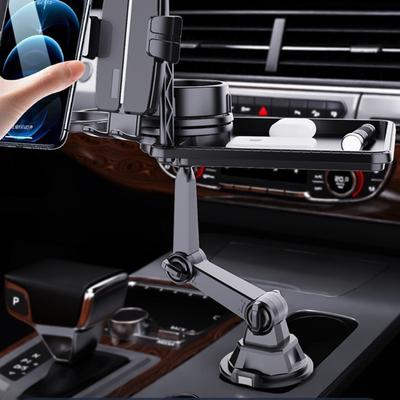 Support de téléphone de voiture universel flexible pour porte-gobelets Base réglable Rotation à 360 degrés Pour smartphones et bouteilles