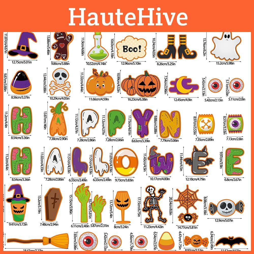 Blackboard Halloween Event Stickers Set With Paper Card Labels Party Props Decor