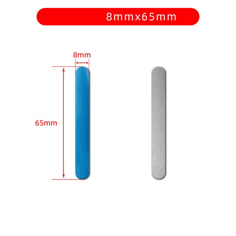 10PCS Long Strip Self-Adhesive Patch Self-adhesive Metal Sheet for Magnetic Parking Signs 65mmx8mm
