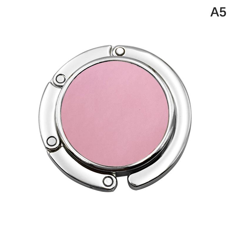 Runder, tragbarer, faltbarer Taschenhaken aus Metall, Handtaschenaufhänger, Aufbewahrungshalter für Damentaschen für den Innen- und Außenbereich im Bürotisch