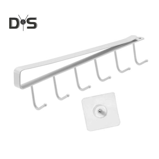 

1/2/3 шт. подставка для кружек и стаканов, стойка для столовых приборов, прочная, несущая, простая в установке, многофункциональная, для кухни, под шкафом, органайзер для хранения всякой всячины, вешалка 1pc белый