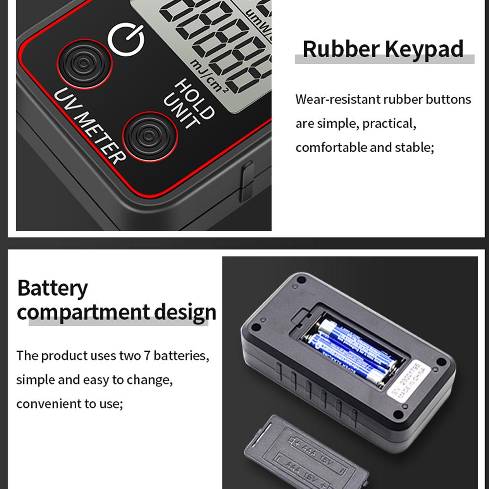 Hochpräzises Ultraviolett-Illuminameter Tragbares Beleuchtungsstärkemessgerät Handgehaltenes Beleuchtungstestmessgerät