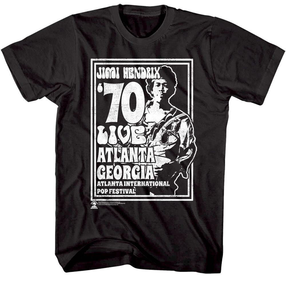 Jimi Hendrix Live Atlanta International Pop Festival Men T Shirt Georgia Rock XXXXL