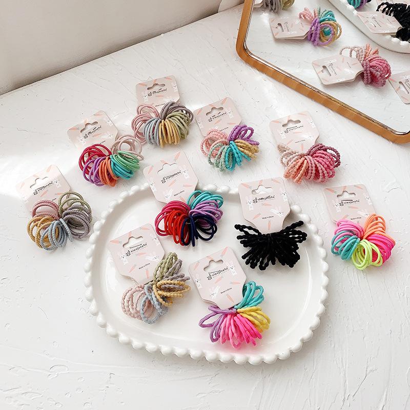 Cute Baby Rubber Bands Simple Hair Rope Set Children Accessories Girls Small Circle Elastic Hair Bands for Child