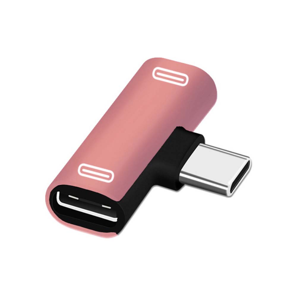 

Earphone Splitter Type C Dual Type C Charger Adapter Type-C Adapter Audio Cable Headphone Converter