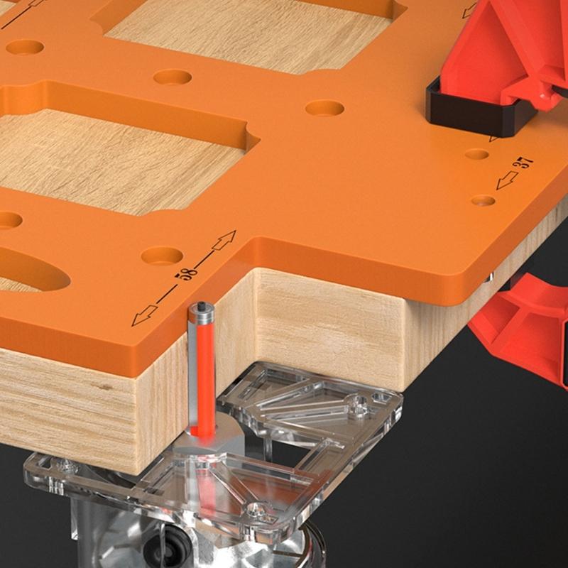 Sturdy Engineering Plastic Switches Template Portable Accessory for Woodworking with Routers Jig Drilling and Profilings