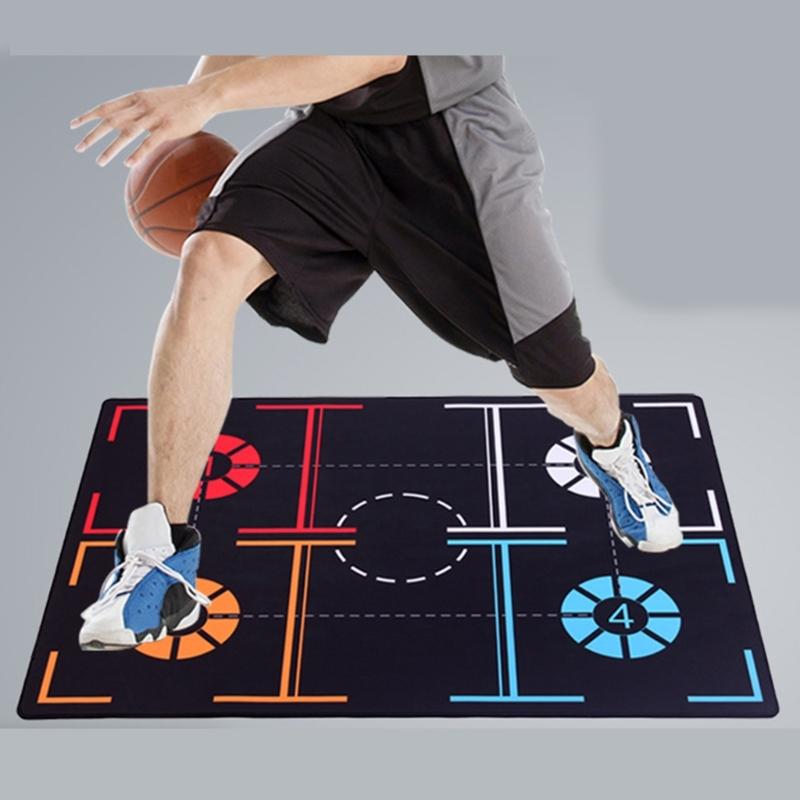 Basketball Foot Training Mat Slip Proof Rubber Foot Mat For Basketball Player Enhances Agility And Speed