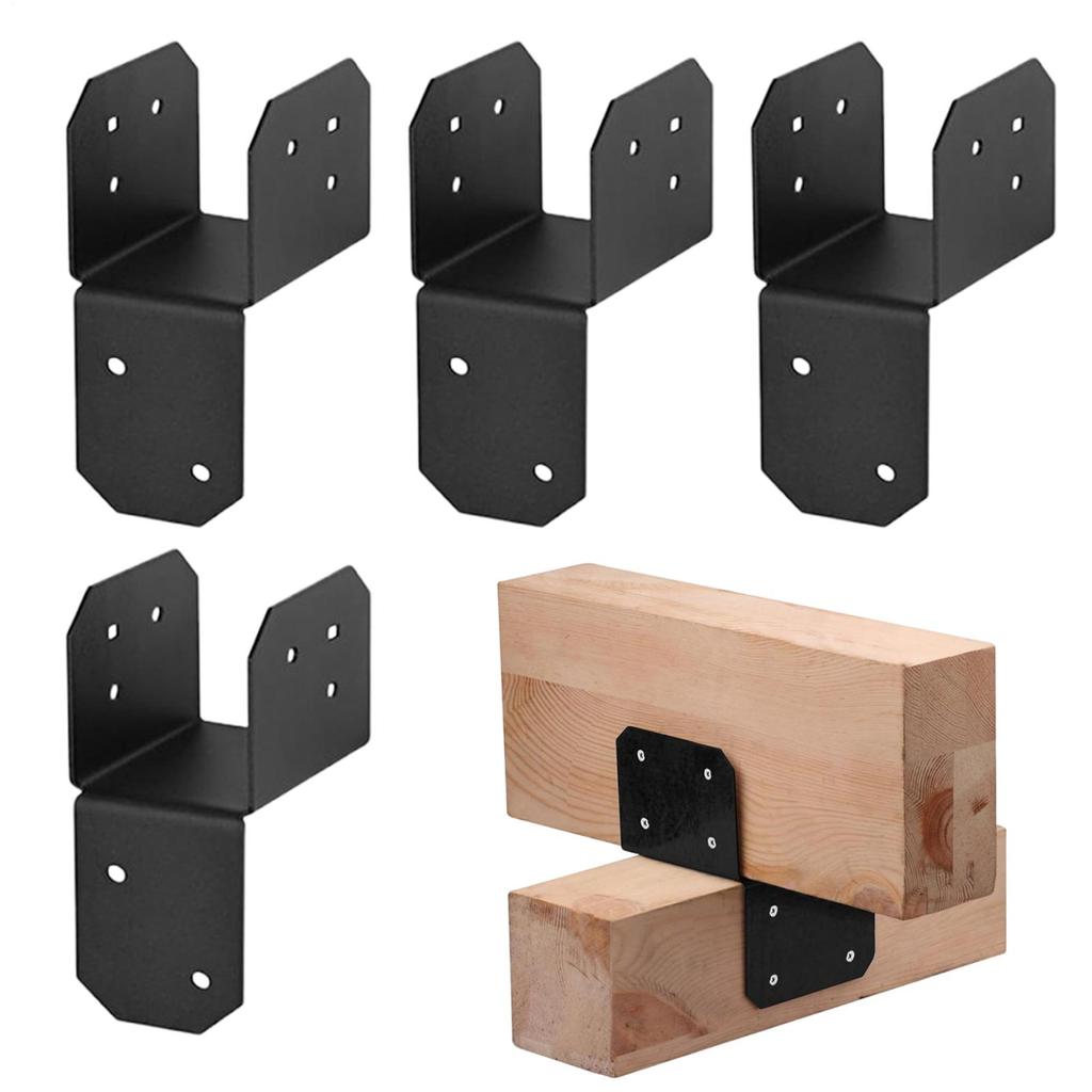 Brackets For Wood Posts 4 Pieces Pergola Joist Bracket Connector Brace Heavy Duty Sleeve Beam Connector Brace For Outdoor Indoor