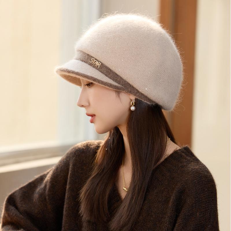 Women's Hats Autumn and Winter Cold Protection Ear Protection Warm Hat In The Elderly Thickened Knitted Hat Fashion Wool Hat