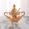 Condiment Pot for Restaurant And Hotel Seasoning Jar with Lid Spoon, European Style Metal Small Spice Coffee Bar Container, Decorative Sugar