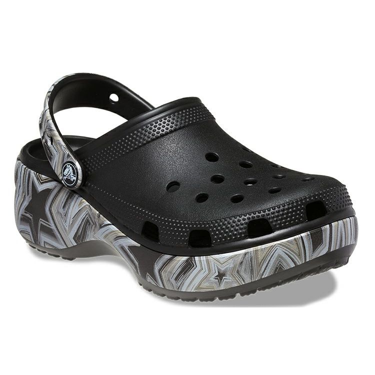 Crocs Women Multicolor Black Classic Clog EVA Outdoor Breathable Clogs 208123-0C4