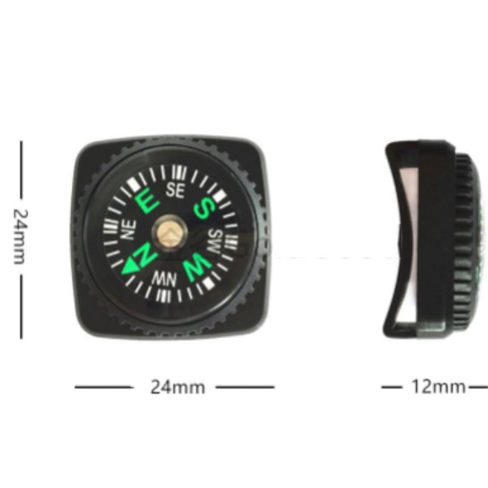 5 pièces Outil Bouton de Camping Mini Boussole Portable à Main Boucle de Ceinture de Randonnée Voyage