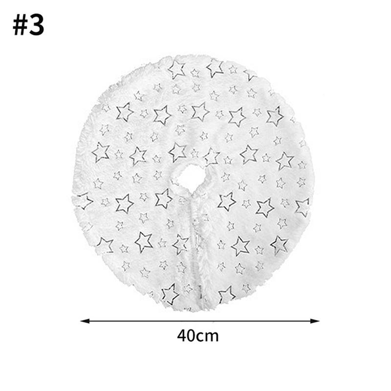 40-90cm Christmas Tree Skirt White Snowflake Xmas Tree Skirt Christmas Tree Decorative Base Carpet New Year Navidad Party Decor