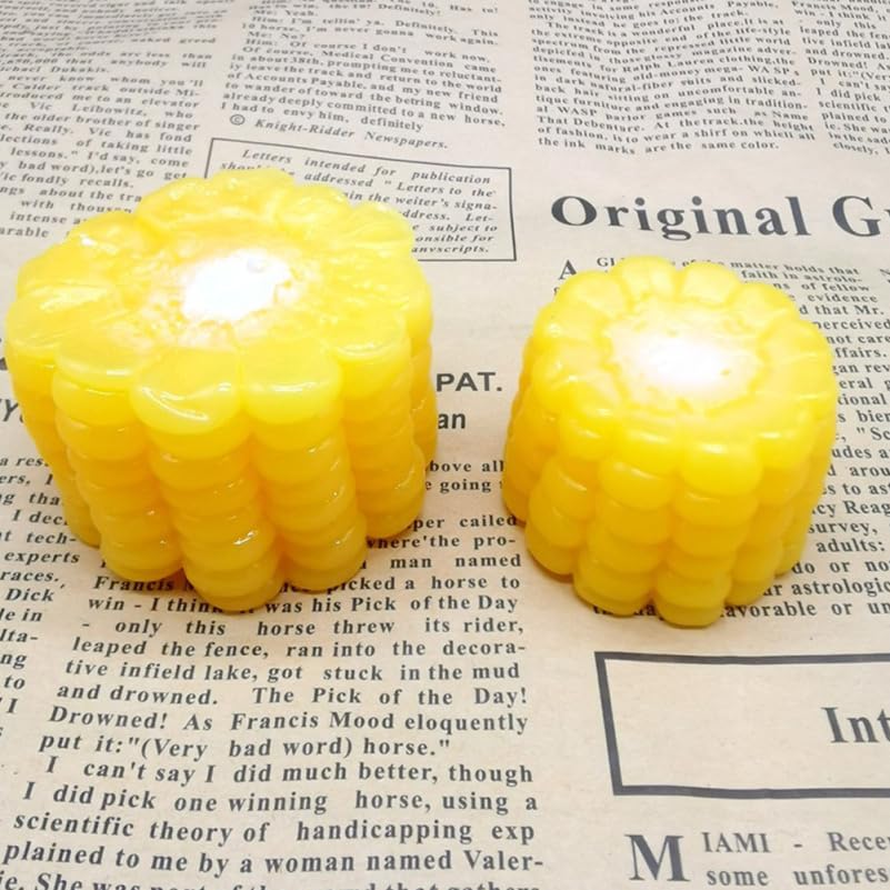 ABOOFAN Corn Sample Fake Corn Kitchen Pretend Realistic Fake Vegetable Vegetable Food Sample 2-Piece Simulation, Cut, Play, Corn, Cut, Model,