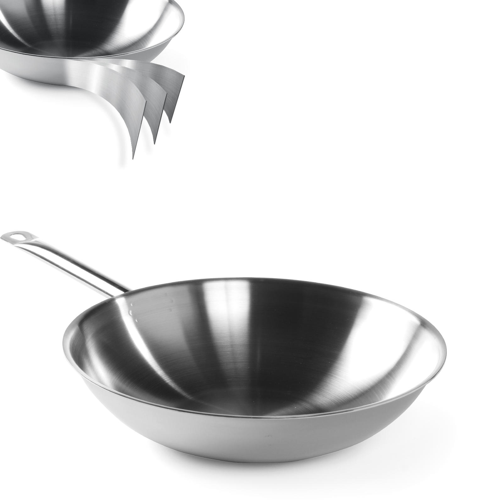 Hendi 839003 3PLY WOK Bratpfanne ohne Deckel