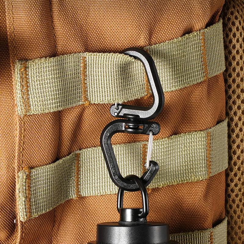 360 Degree Swivels Carabiner Double Swivel Clips Backpacks Carabiner Portable S Chain Hook Backpack Locking Hooks for camping