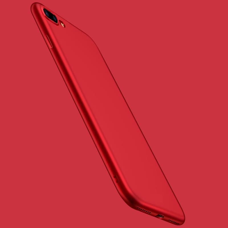 

Silicone Matte Ultra-thin Tpu Soft Case For iPhone 6 6S 7 7Plus 7 8 Plus X Protective Cover Matte Hand feeling Black Red For iPhone 6 6S Plus