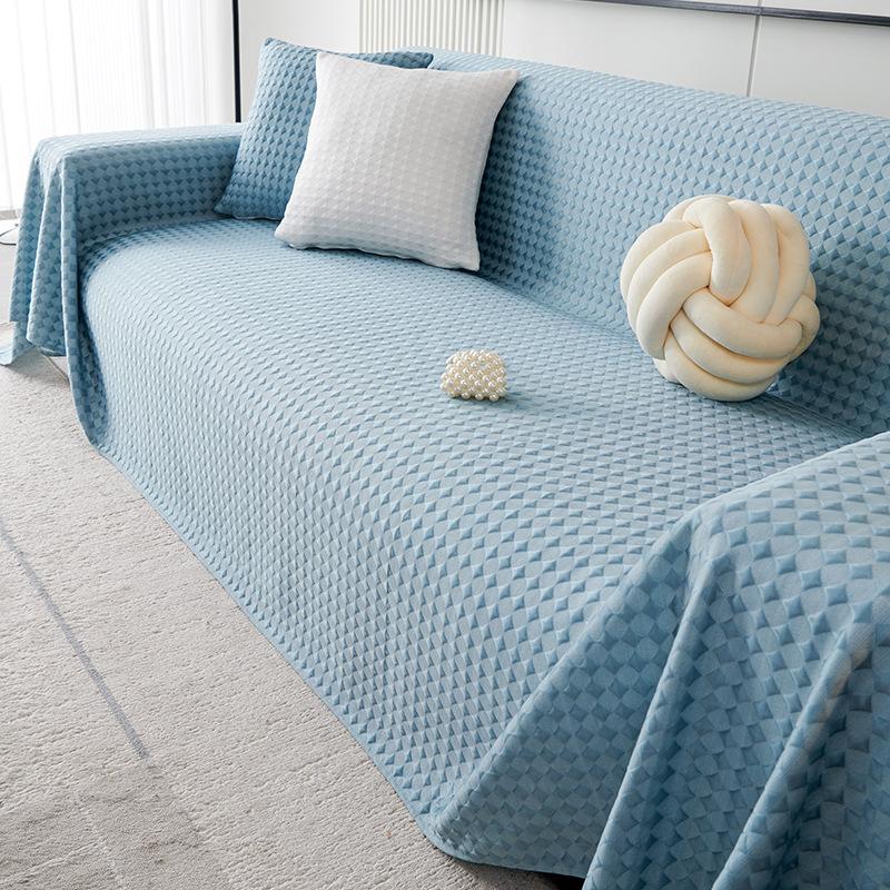 Summer Cool Feeling Ice Silk Sofa Towel a Whole Full Covered Fresh Sofa Cover Cloth Non-Slip Sofa Cushion Blanket