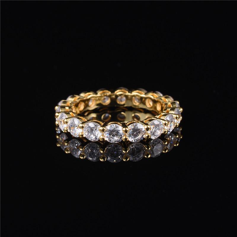 Eternity 925 Sterling Silver Engagement Wedding Band Rings Sets for Women Bridal Princess Cut Diamond Promise Party Jewelry Gift