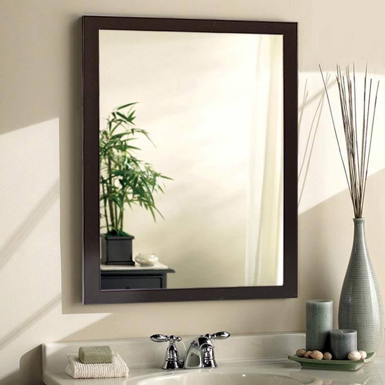 Framed Wall-Mounted Minimalist Vanity Mirror for Bathroom and Dorm