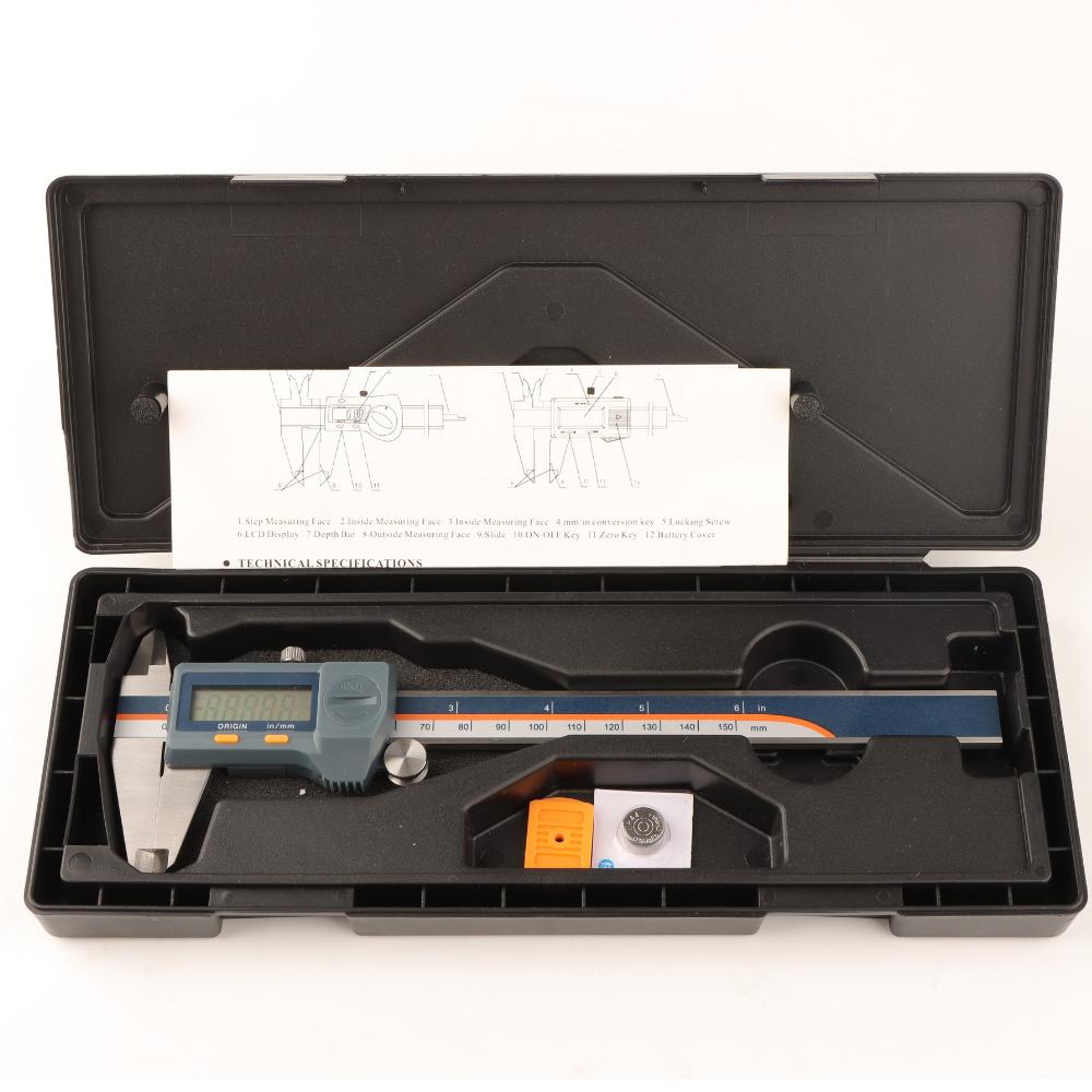 LARIX  IP54 Waterproof Digital Vernier Caliper Stainless Steel Electronic Vernier Caliper Measuring Tool 0-150 mm