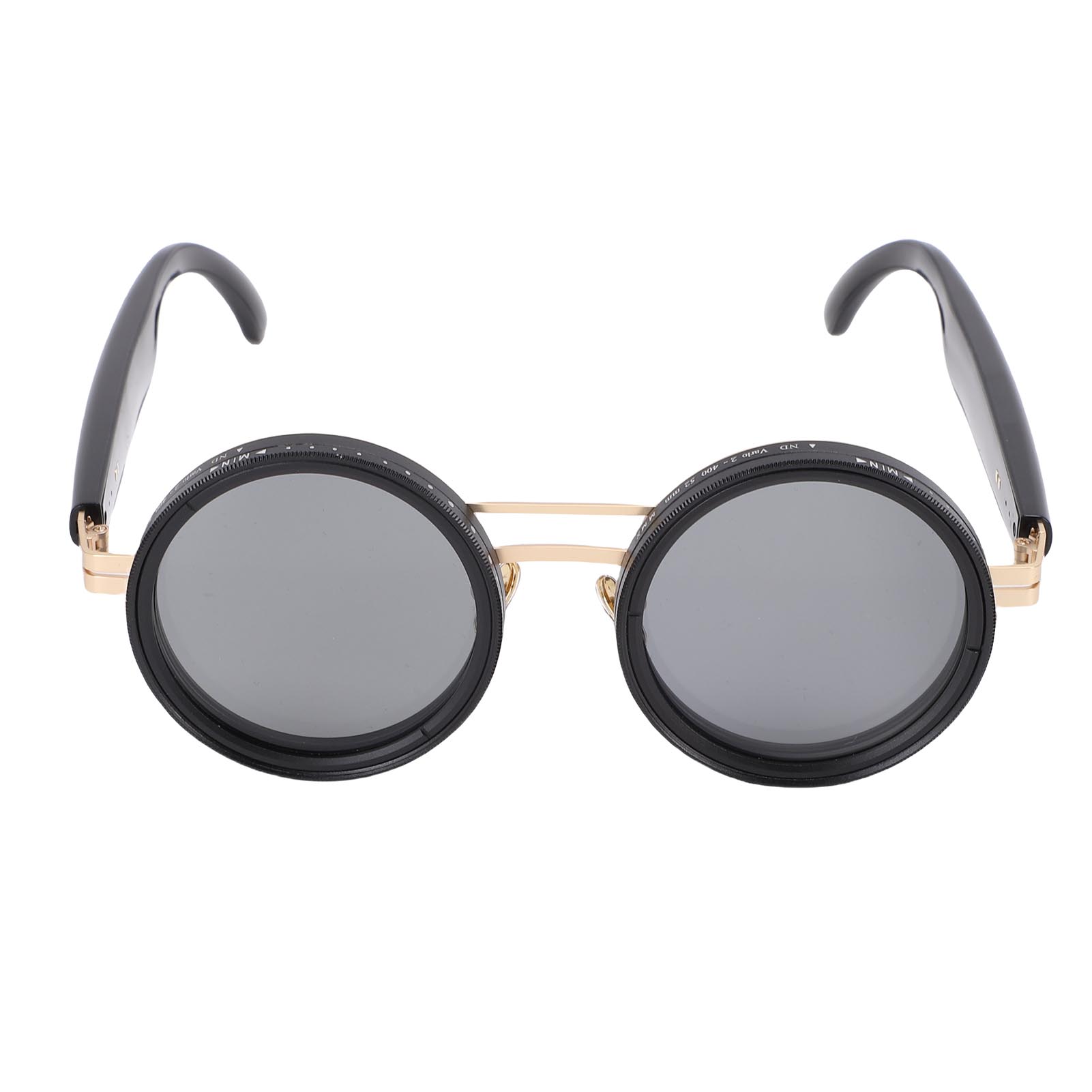 

AI Smart Translation Glasses Grey Round Adjust le Lens Wireless 114 Language Translator Sunglasses