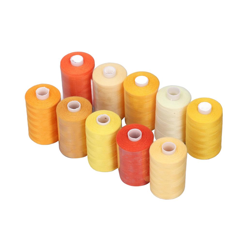 Sewing Thread 10 Color Yellow Series 1000 Yards Household Multifunction Polyester DIY Sewing