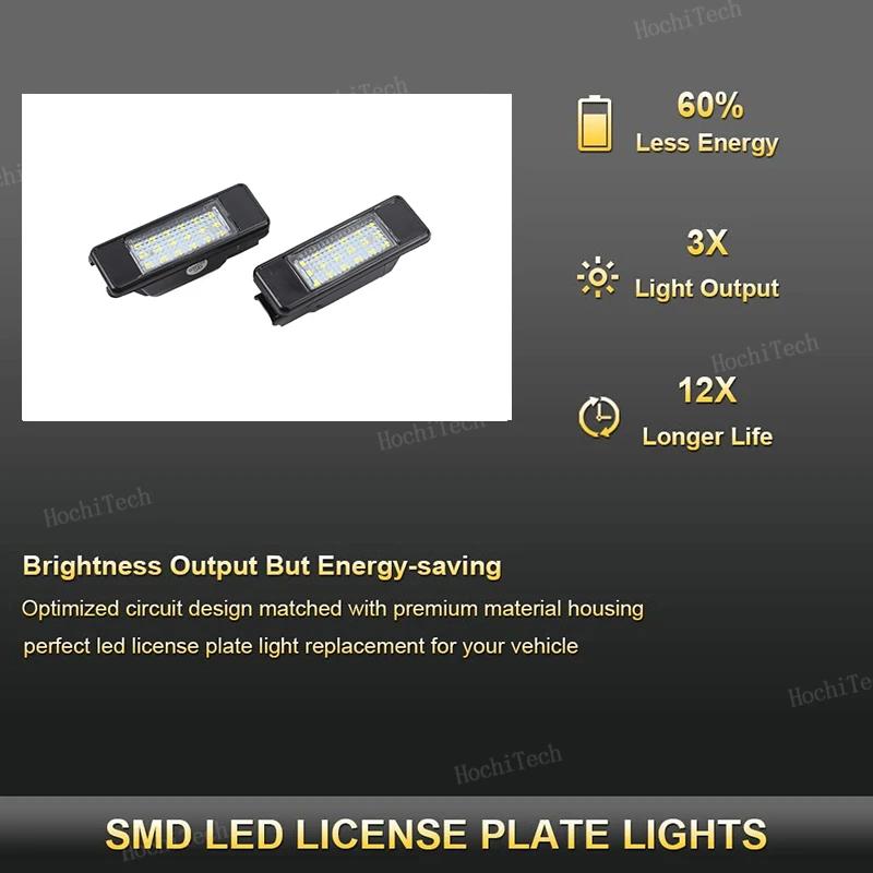 For Peugeot 106 1007 207CC 307 308 3008 406 508 607 for Citroën C2 C3 C5 C5 C6 C8 2x Canbus LED Number License Plate Light Lamp