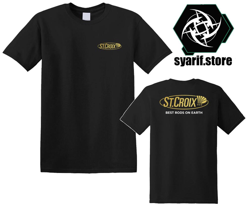 St. Croix Fishing Men#039;s Black Grey Size S5XL Unisex T-Shirt XL