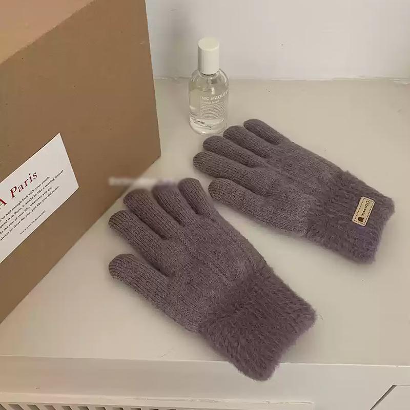 Changbaosen Winter Plush Touchscreen Gloves