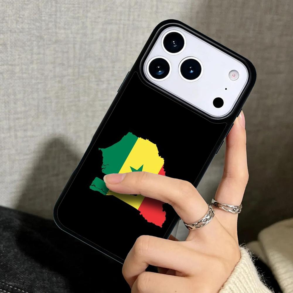 Capa Hülle für iPhone 17 Air 16 Pro Max 15 Plus 11 13 Mini 14 12 Rückseite Handyhülle Senegal Flagge