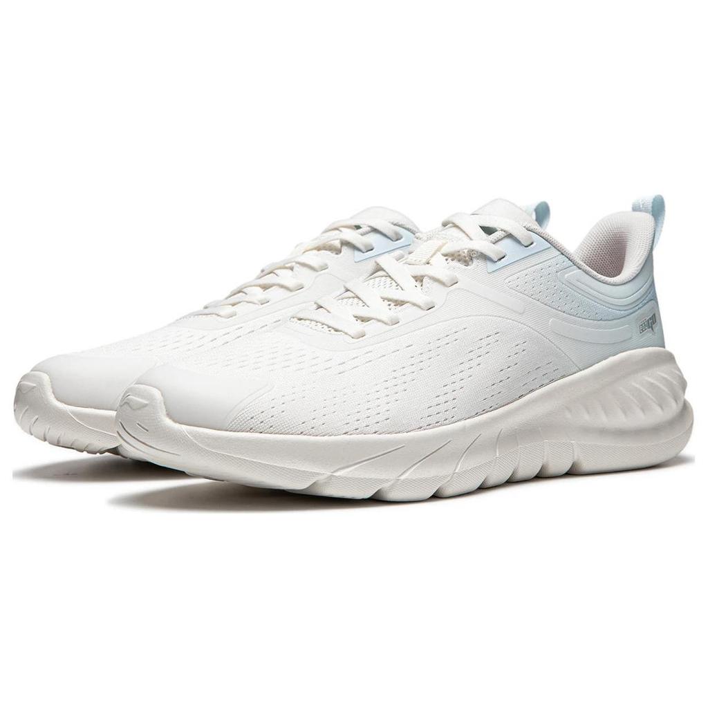 Li Ning Stoff Niedriger Schaft Freizeit Laufschuhe Damen Weiß Blau ARSU006-5